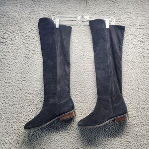 Lucky Brand Shoes Womens Size 9 Calypso Black Suede Knee High Boots *GUC*